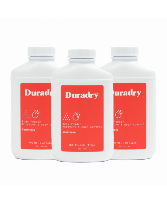 Duradry Body Powder - Sweat Defense & Odor Control, Sweat Absorbing, Anti-Chaffing, All Natural Powder, Talc-Free, Prevents and Eliminates Any Body Od
