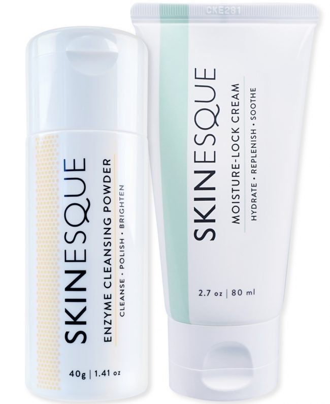 The Skinesque Essentials- Enzyme Cleansing Powder, Moisture Lock Cream, Set of 2